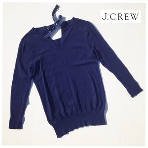 ‼️SOLD‼️J. Crew Tie Back Crew Neck Blue Sweater
